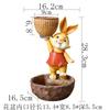 Resin Cartoon Animal Simulation Rabbit Succulent Green Plant Flower Pot Ornament Courtyard Outdoor Garden Ornament