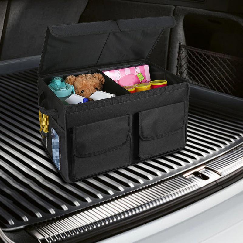 Car Boot Tidy Box Foldable Storage Organizer Collapsible Travel Car Tool Shopping Trunk Organizer Bag For Cars Suvs Trucks Rvs