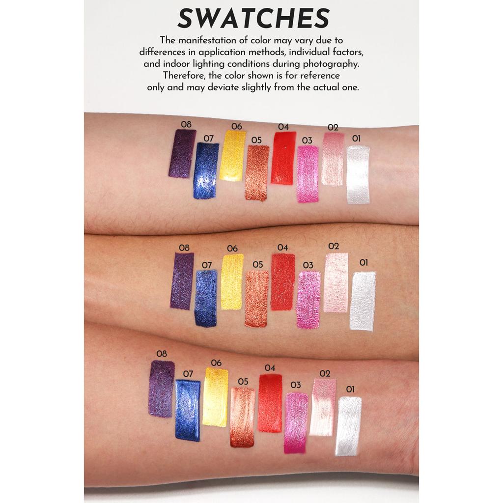 Women's 2-in-1 Pearlescent Glitter Lip Gloss and Liquid Eyeshadow Set | Long Lasting Waterproof Shimmer Makeup for Lips and Eyes