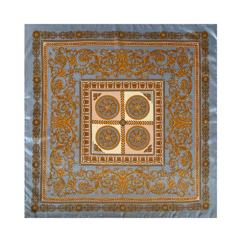 Women's Court-Style Large Scarf: A Fashionable and Versatile Satin Scarf for Wrapping the Head or Wearing as a Wrap
