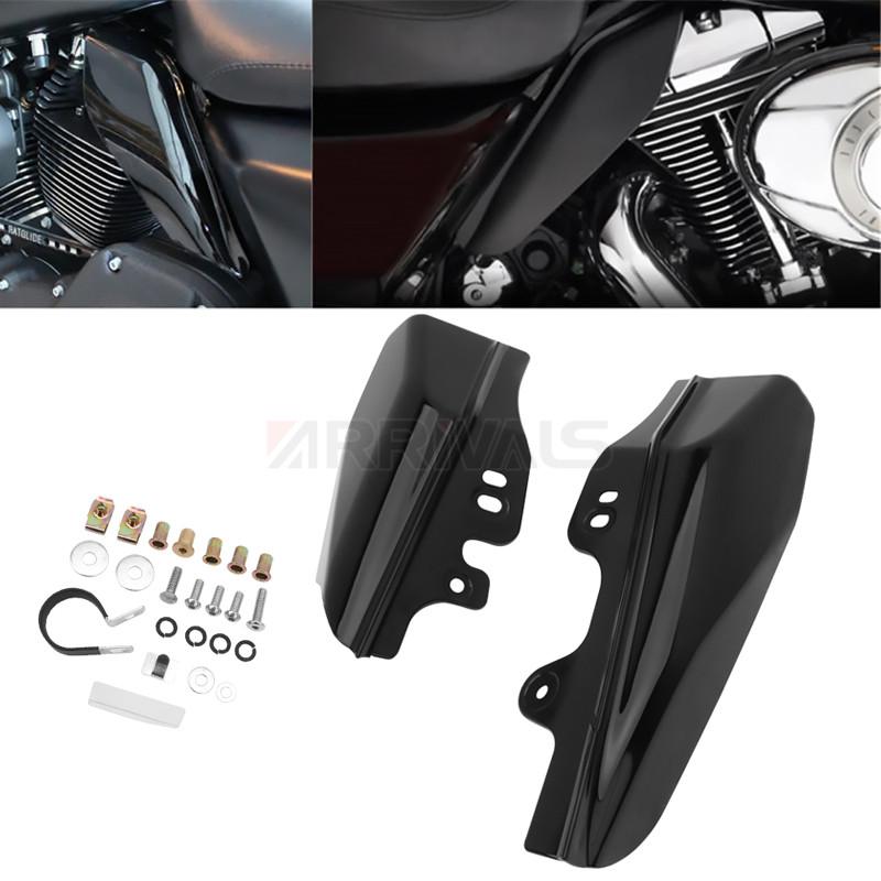 Мотоцикл Хром Черный Средний Тепловой Экран Рамы Дефлектор Воздуха Отделка Для Harley Touring Street Electra Glide Road King 2001-Позже