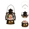 Christmas Music Box Figurine Ornament Crafts Lighted Globe Lantern Hanging Wind