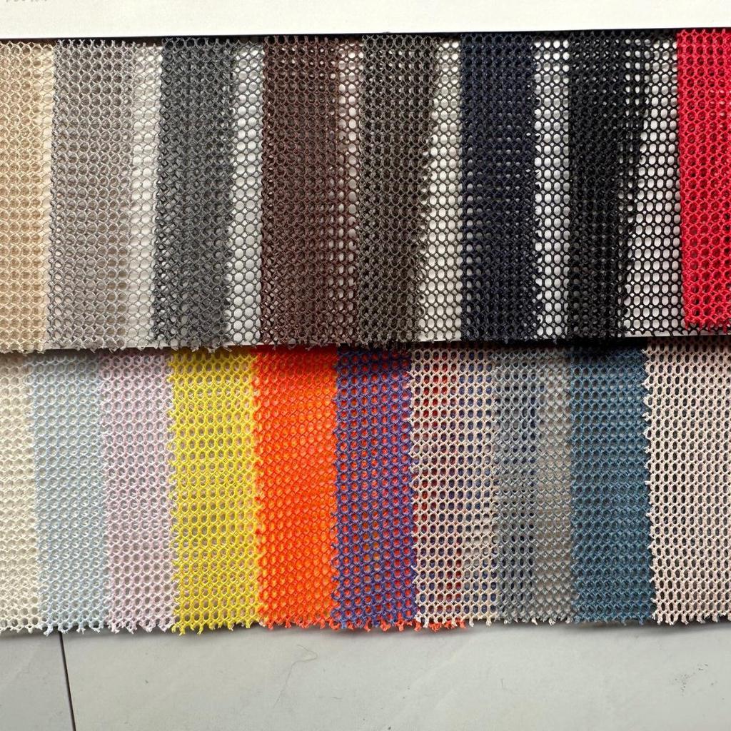 Двусторонняя полиэстер-нейлоновая сетчатая ткань для обуви, головных уборов, сумок, багажа, сидений и одежды для йоги