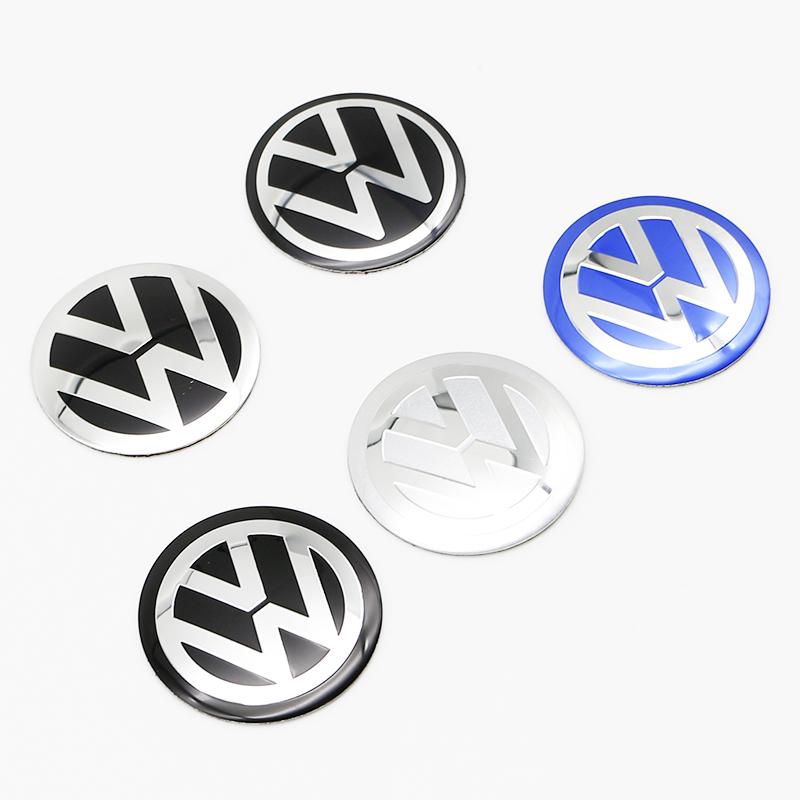 4PCS Car Wheel Center Hub Cap Logo Sticker Emblem Badge Cover For VW Volkswagen Polo Golf Passat Tiguan Jetta Touareg Magotan