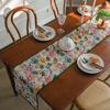 Jacquard Embroidered Table Runner Countryside Flowers Table Decor Reusable Home Kitchen Dining Table Runners Party Decorations