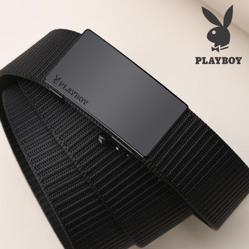 PLAYBOY Мужской тканевый холщовый ремень с автоматической пряжкой