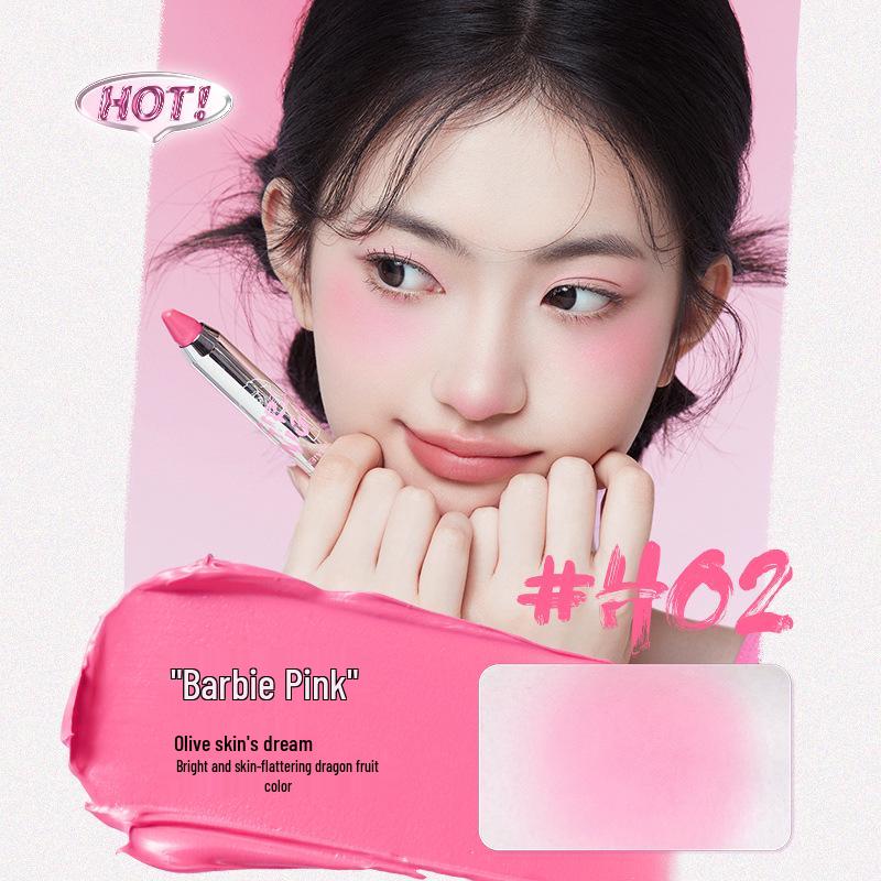 NEIYOU Pomelo Blush Cream: Multi-use Dopamine Makeup Puff, Color Highlight, Eyeshadow & Blush Stick.