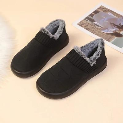 2024 Женские зимние утепленные спортивные туфли Удобные и легкие туфли на платформе Ботильоны Черные Теплые хлопковые туфли