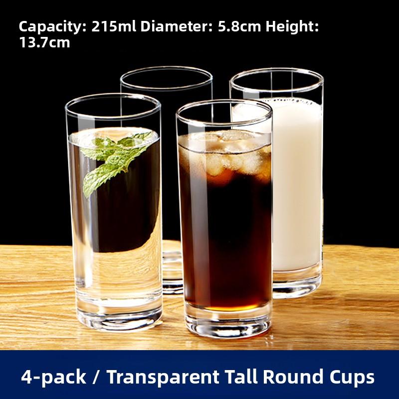 High Temperature Resistant Glass Cup Set for Home Use Guest Drinking Tea Juice Beer White Wine Cup New Model Transparent roun...