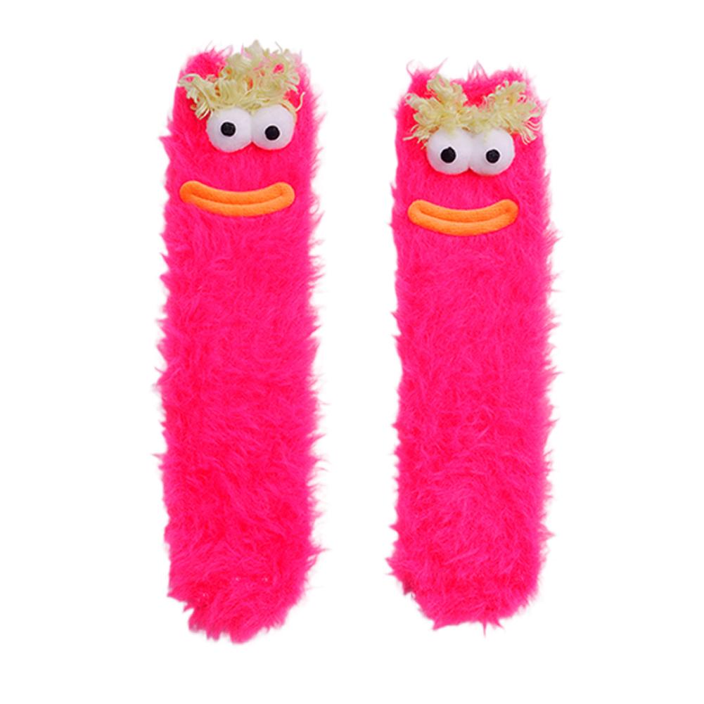 1 Pair Funny Ugly Cute Socks With Big Eyes Autumn Winter Plush Floor Socks Couple Sleep Sock Fuzzy Socks Christmas Gifts