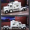 Масштаб 1/24 Peterbilt 389 Тяжелый Грузовик Седельный Тягач Игрушечная Модель Сплав Литье под Давлением Звук Свет Оттяжка Модель Грузовика Игрушки для Мальчиков Подарки Коллекция