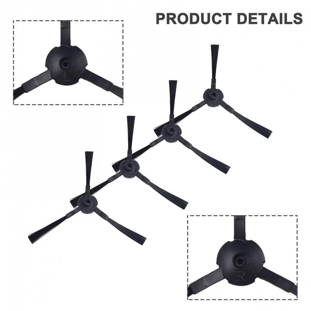 4pcs/set Side Brush Set Accessories Black Color Replacement