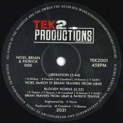 12-дюймовая пластинка NOEL MCKOY, BRIAN TRAVERS, PATRICK - Liberation; Кровавые Рога / Кровавые Т TEK2001 Tek2 Production 2021 Великобритания Регги, Ска и Даб