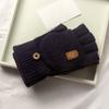 1 Pair Knitted Flip Gloves Fingerless Gloves Winter Warm Without Fingers Mittens  for Men Women