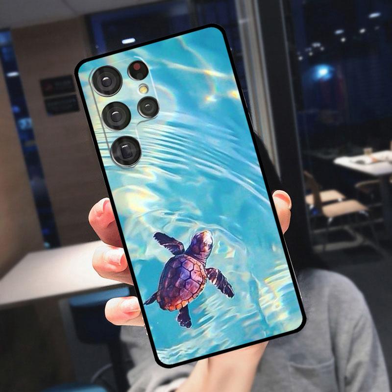 Милый мультяшный чехол с черепашками для Samsung Galaxy S22 S21 S23 Ultra S8 S9 S10 Note 10 Plus Note20 Ultra S20 FE