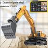 Children's Alloy Excavator Toy with Bucket & Drilling Machine for Boys Ages 2-5