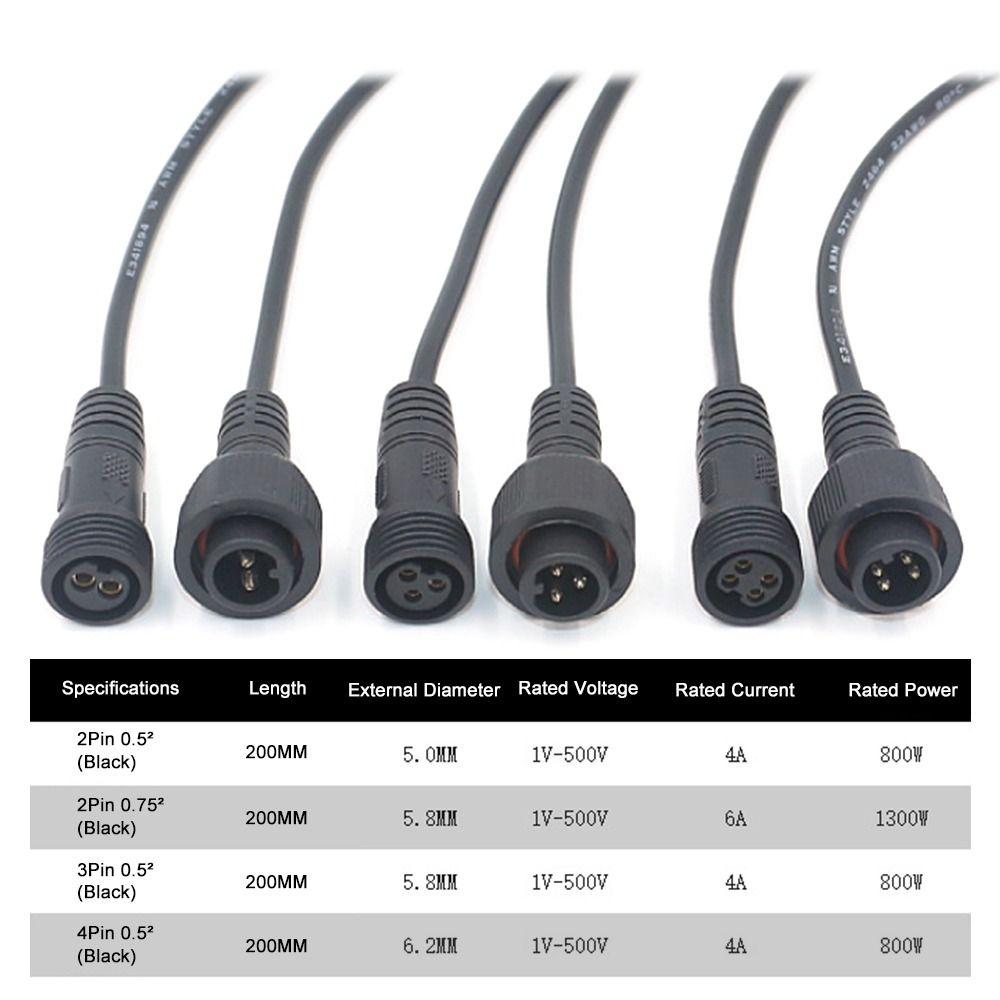 3-контактный 4-контактный кабель с разъемом для дисплея, 2-контактный 3-контактный 4-контактный кабель, водонепроницаемый разъем, опциональный кабель, базовый разъем