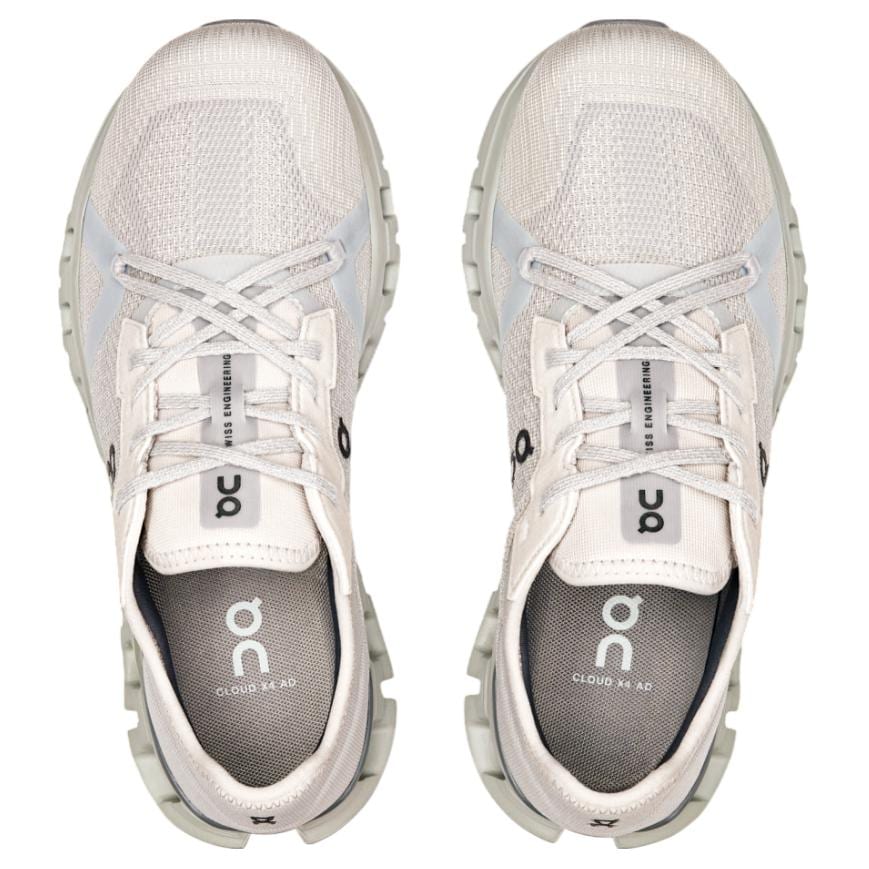 On Cloud X4 Breathable Low top Casual Training City Commuting Running Shoes Women's Light Gray 3WF10173290