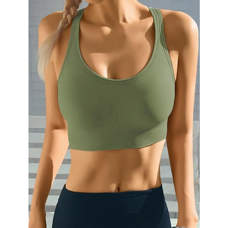 Большой размер спортивный бюстгальтер без косточек с амортизацией для женщин с перекрещенной спинкой и регулируемой задней застежкой для йоги и фитнеса
