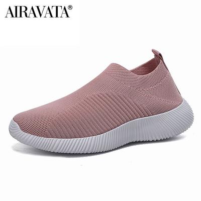 Женская повседневная прогулочная обувь, легкие дышащие летающие тканые носки, кроссовки