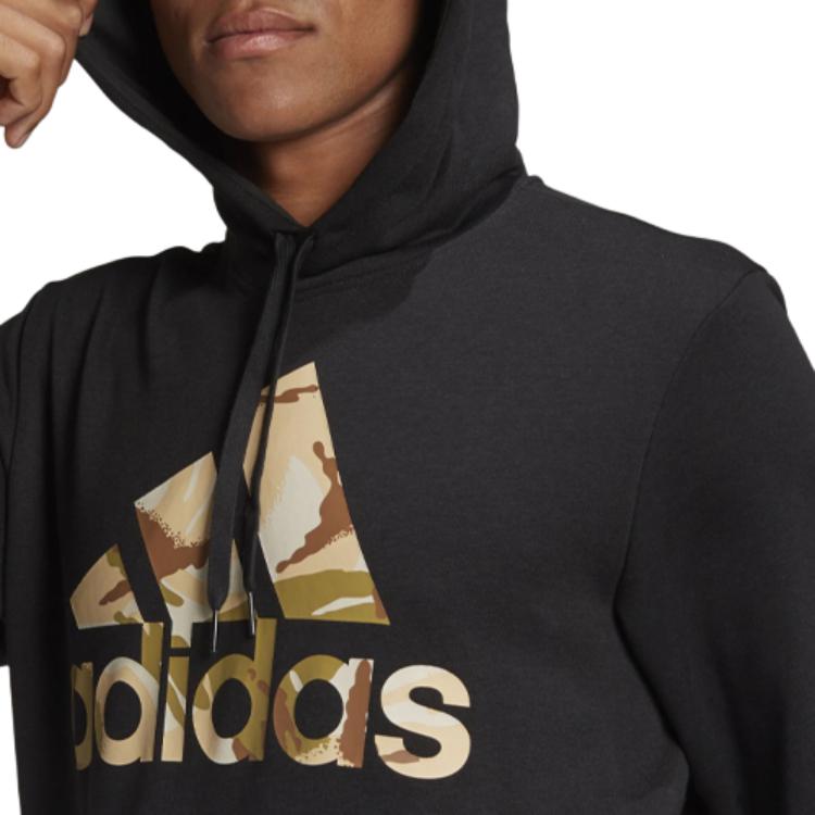 adidas Камуфляжная спортивная толстовка с логотипом Hd, мужские топы, черный GL0019