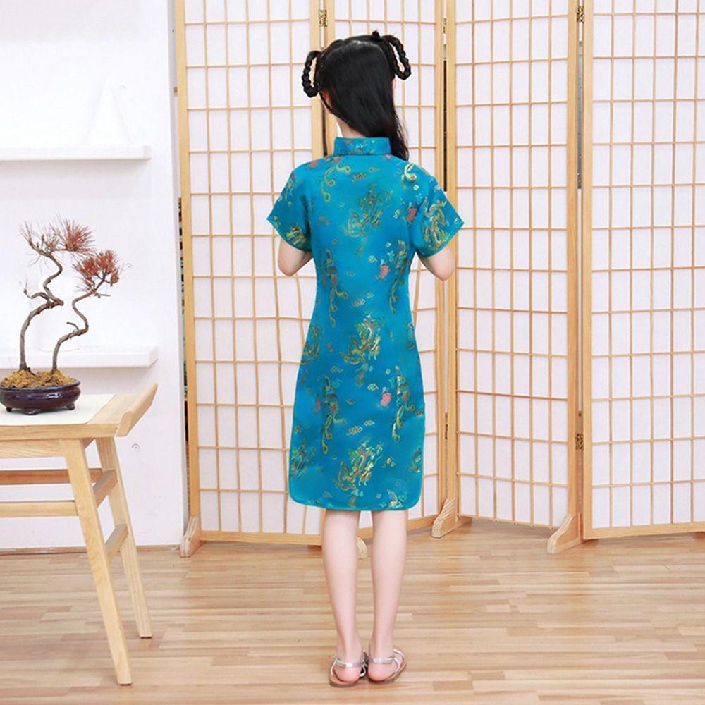 Niche Design Осеннее детское традиционное платье Cheongsam для девочек Ципао в китайском стиле Юбка для девочек