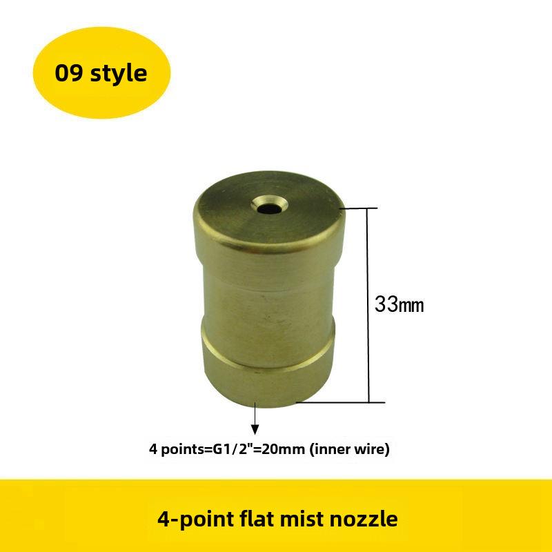 Форсунка высокого давления из меди для распыления тонким туманом для контроля пыли и охлаждения в строительстве и сельском хозяйстве