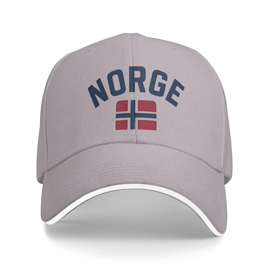 Norge Norway Nordic Cross Emblem Baseball Cap  WomenUnisex  Trucker Hat Summer Fitted Retro Running Hippie Sunscreen Baseball Caps