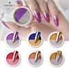 Женские украшения для ногтей, двухцветная зеркальная пудра, титановый блеск, аксессуары для маникюра «сделай сам»