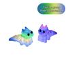 3D Printed Luminous Triceratops Gradient Figurine - Baby Dinosaur Toy with Simulated Chinese Dragon Features