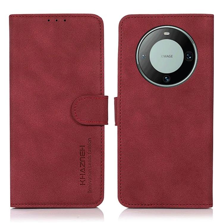 For Huawei Mate 60 Textured Wallet Stand Cover Magnetic Closure PU Leather Phone Case