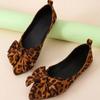 Women Flats Leopard Shoes New Butterfly-knot Soft Sole Loafers Large Size Comfortable Outdoor Sneakers Women Zapatos De Mujer