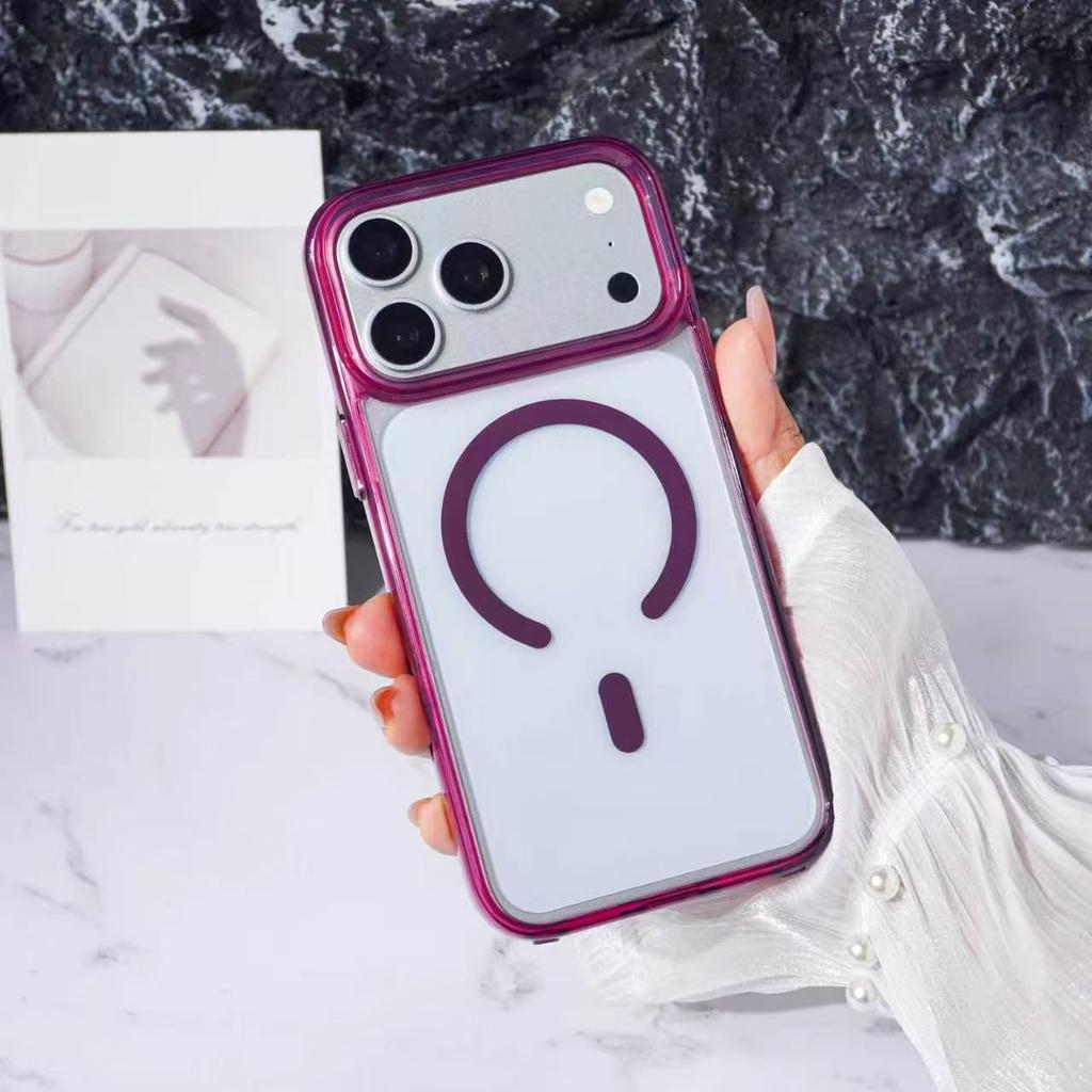 Совместимый с iPhone 11 Pro Max 2-в-1 Прозрачный Магнитный Чехол для Телефона, Apple 11 Полупрозрачный Цветной Защитный Чехол с Полным Покрытием