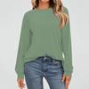 Women's Fashion Long Sleeve Shirts Loose Fitted Crewneck Basic Tops Casual Outfits