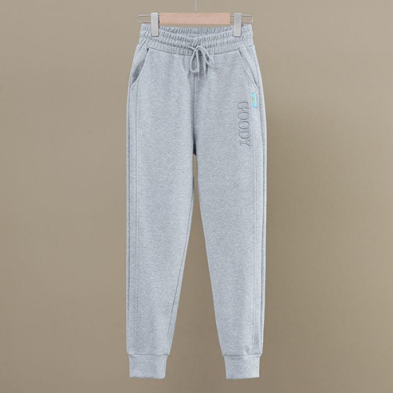 Новые утолщенные вельветовые брюки детские зимние корейские модели свободные завязанные ноги и тонкая резинка на талии повседневные брюки спортивные штаны Харлан