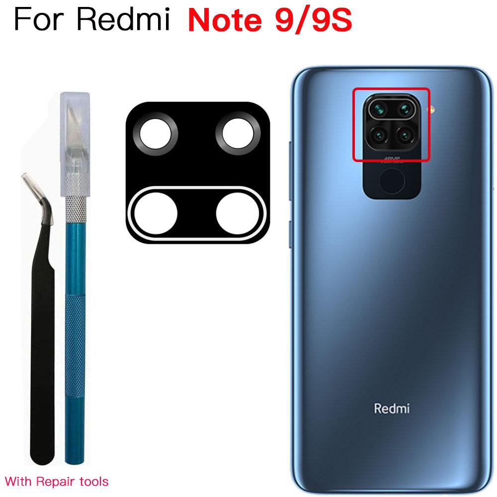 Замена стекла объектива задней камеры для Xiaomi Redmi Note 9 9s 10 10s Pro с двухсторонним клеем, ремонт