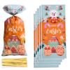50Pcs Easter Bunny Candy Bags Large Capacity Cartoon Pattern Cute Cookie Candy Wrapping Bag Party Gift Bags