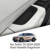 Для Zeekr 7X 2025-2026 Автомобильная дверная боковая коробка для хранения Чехол Ручка двери Противогрязевой лоток для хранения Силиконовые аксессуары 4 шт.