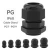 PG Cable Gland,Black Plastic Nylon Cable Connector,IP68 Waterproof Wire Glands Connector Fitting,PG7-PG19 Cable Gland,Simple Installation