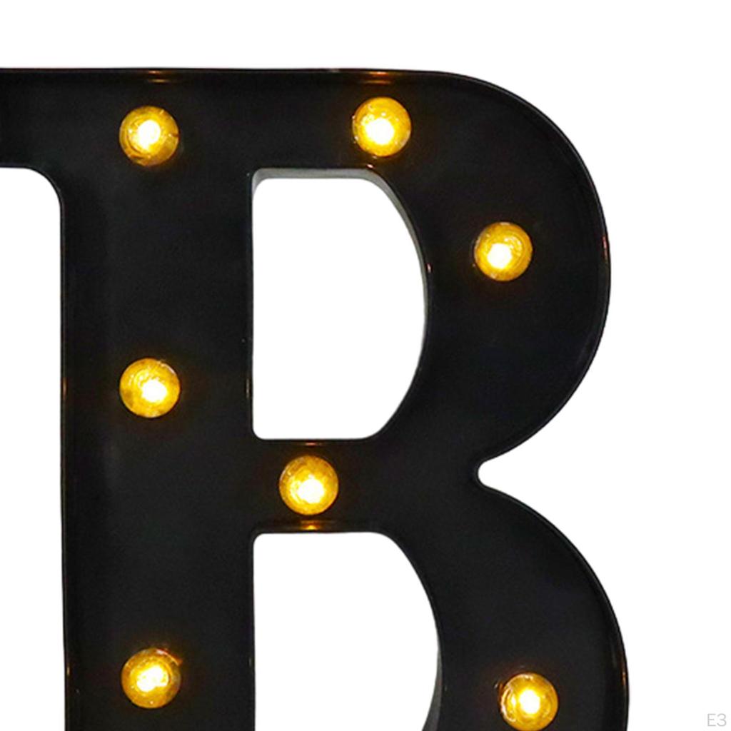 LED Marquee Letter Light Lighted Black Up Alphabet Sign for Decoration Decor