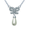 [C6815] - Silver Necklace 'Catherine' Silver White (rhodium-plated) - 15x25 Mm