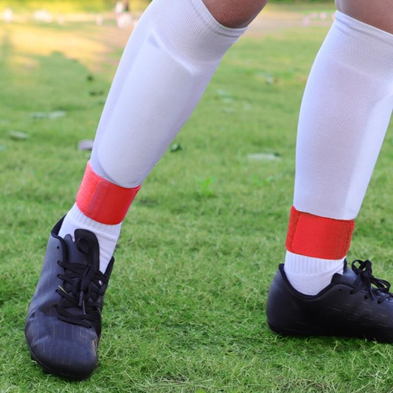 Antislip Sports Football Legging Shin Fixed Strap, Football Ankle Guard for Running & Cycling, Soccer Shin Guard Strap
