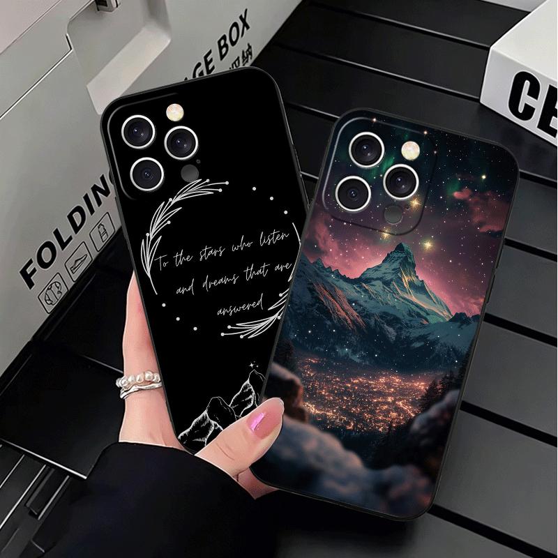 Чехол для телефона 'Двор Тумана и Ярости' Город ВЕЛАРИС Мягкий для iPhone 16 16E 17 Air 15 Pro Max 14 Plus 13 Mini 11 12 7 Черный Чехол Задняя S