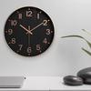 Wall Clock Quartz Movement Clear Display Large 3D Numbers Silent Operation Battery-Powered Non-Ticking Clock