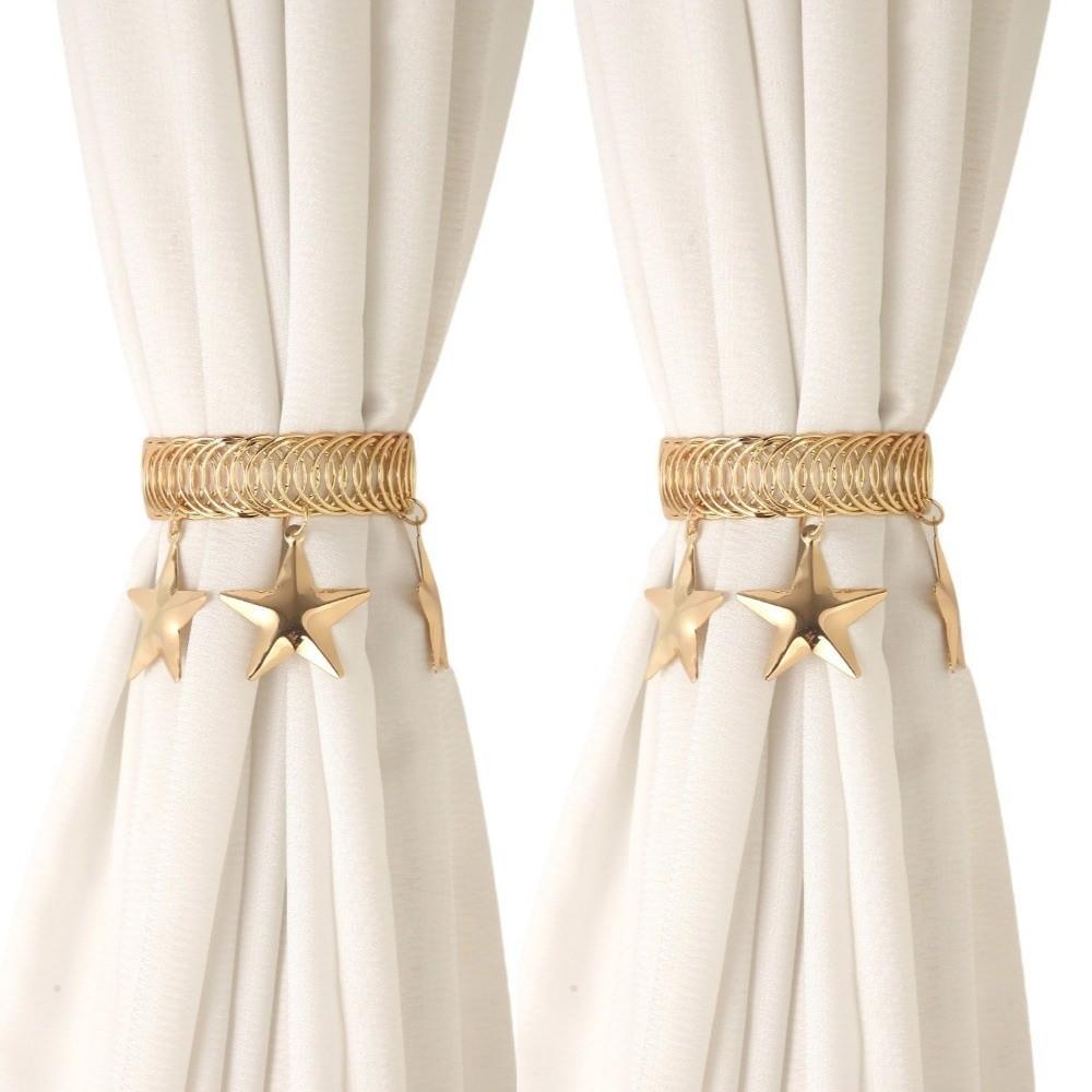 2Pcs Vintage Curtain Tie Backs Adjustable Curtain Clips Window Curtain Tie Belts Room Ornaments