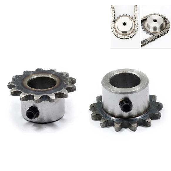 1Pcs 31-45 Tooth 25H 04C Precision 2 Points Sprocket Chain Gear 45# Steel 8mm-15mm Bore Industrial Transmission Sprocket Wheel