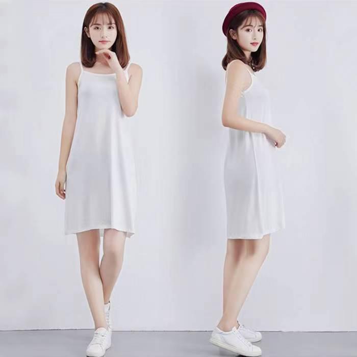 Women's Extra Long Lightweight Summer Slip Dress with Spaghetti Straps