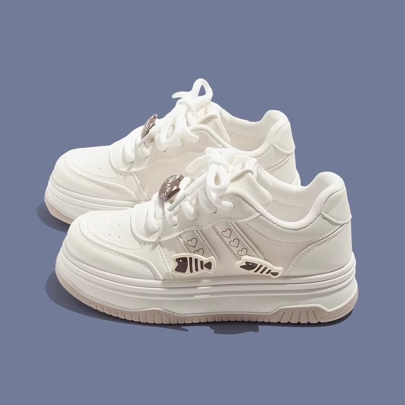 Girls Autumn Breathable Mesh White Sneakers Casual Sports Shoes For Big Kids