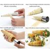 LMETJMA 33Pcs Cream Horn Mold Cannoli Forms Tubes Kit Stainless Steel Baking Cones Pastry Roll Horn Croissant Mold Sets JT163