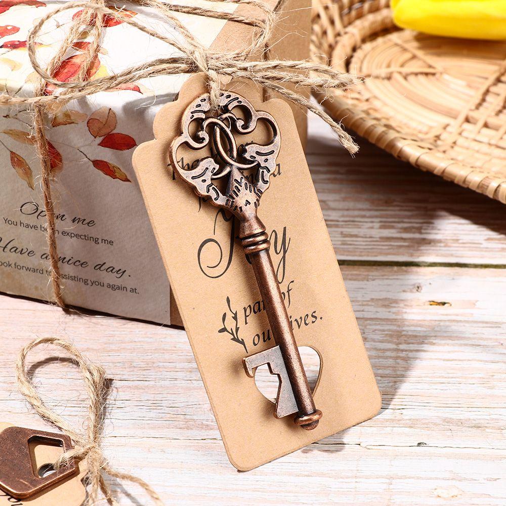 Vintage Party Favor Supplies Beer Opener Wine Keychain Souvenir Wedding Decor Key Bottle Opener